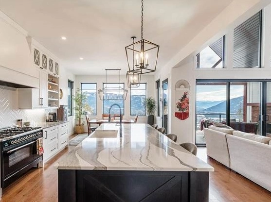 Interior view of living area with wood beams at 67 Twin Lakes Road